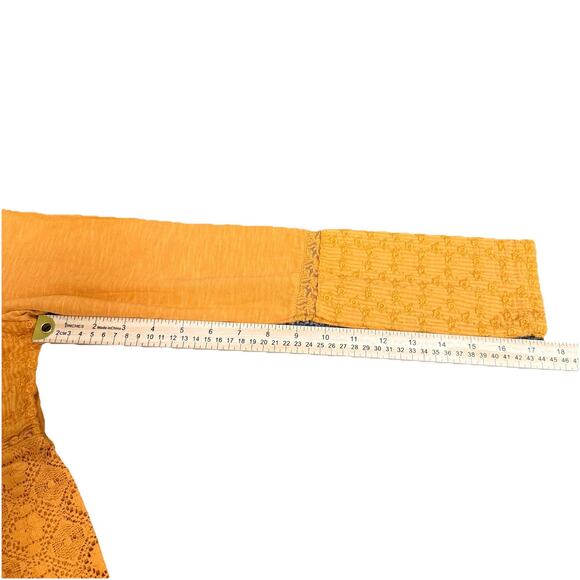 Anthropologie Eze Sur Mer Cotton Top Yellow, Long Sleeve, Size Small Boho NWT - Picture 12 of 12